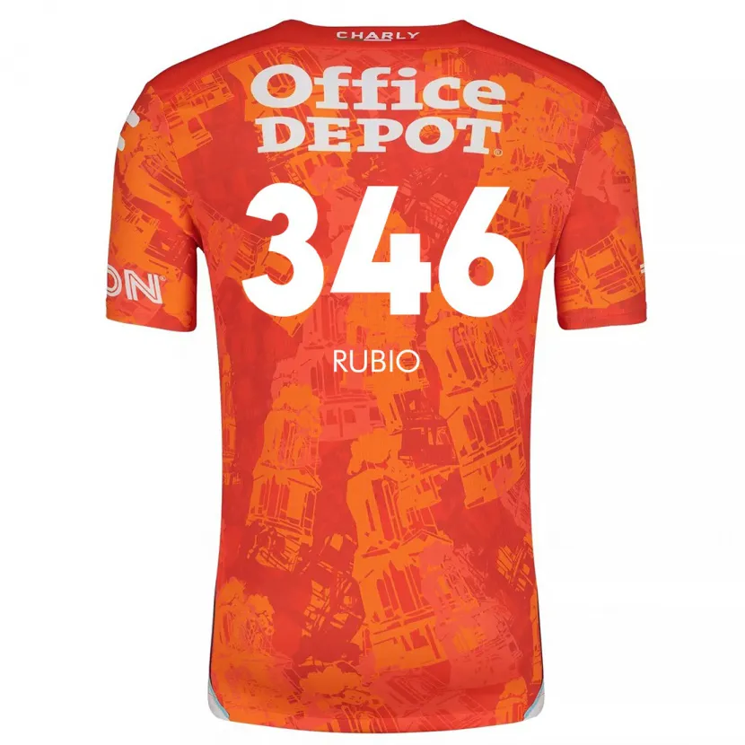 Danxen Mann Mateo Rubio #346 Oransje Hvit Bortetrøye Drakt Trøye 2024/25 Skjorter T-Skjorte