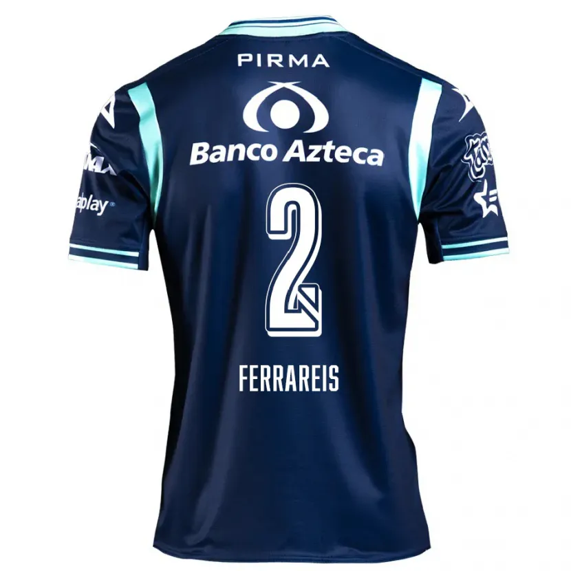 Danxen Mann Gustavo Ferrareis #2 Marineblå Bortetrøye Drakt Trøye 2024/25 Skjorter T-Skjorte