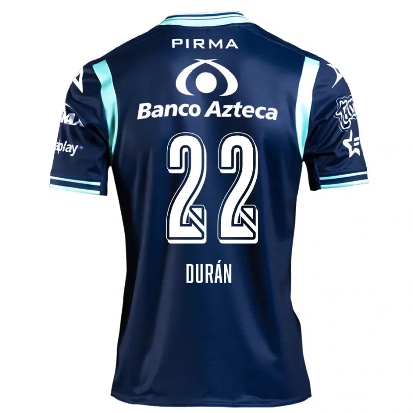 Danxen Mann Rafael Durán #22 Marineblå Bortetrøye Drakt Trøye 2024/25 Skjorter T-Skjorte