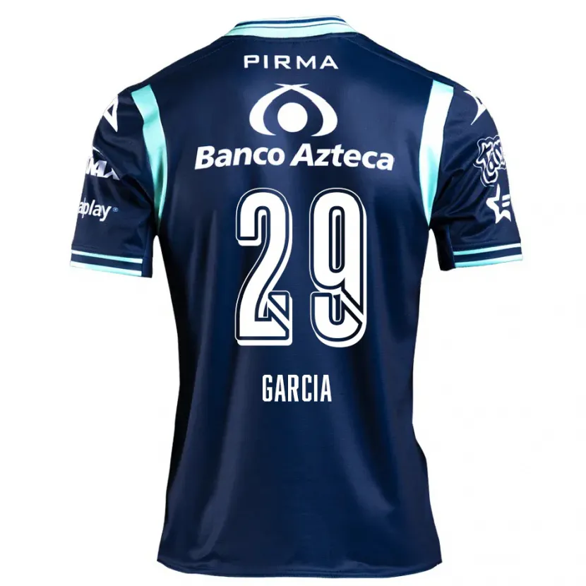 Danxen Mann Emiliano García #29 Marineblå Bortetrøye Drakt Trøye 2024/25 Skjorter T-Skjorte