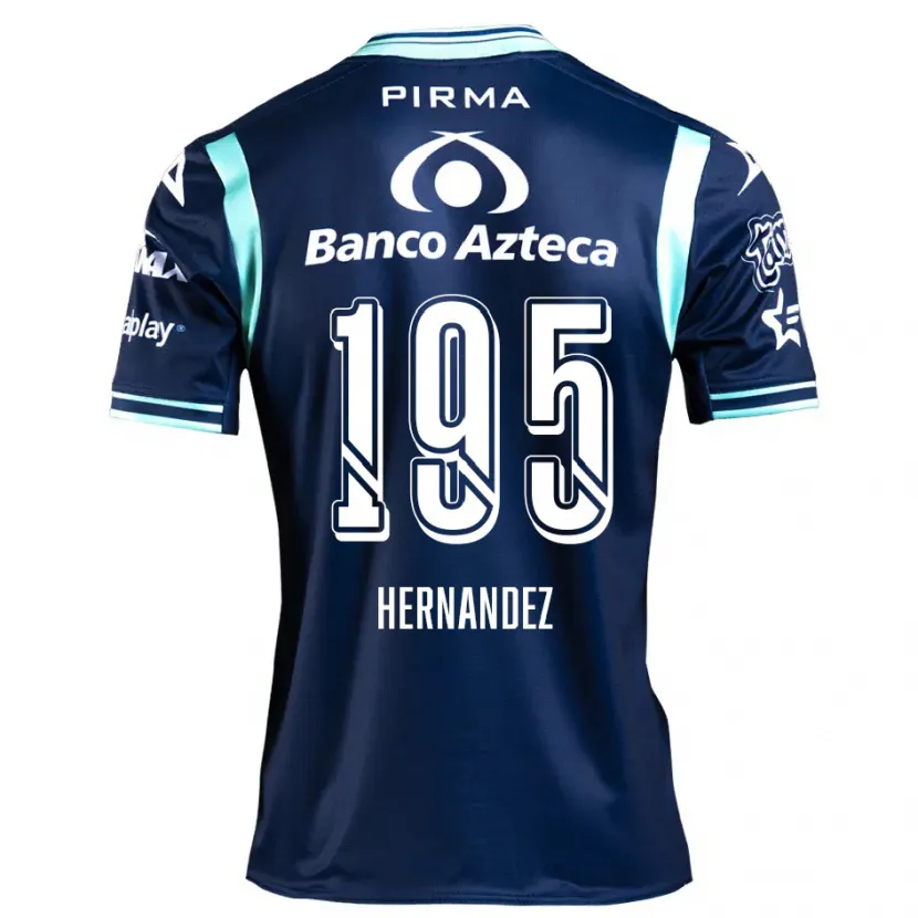 Danxen Mann Daniel Hernández #195 Marineblå Bortetrøye Drakt Trøye 2024/25 Skjorter T-Skjorte