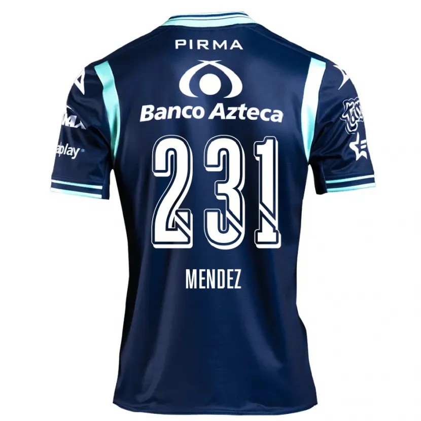 Danxen Mann Alejandro Méndez #231 Marineblå Bortetrøye Drakt Trøye 2024/25 Skjorter T-Skjorte