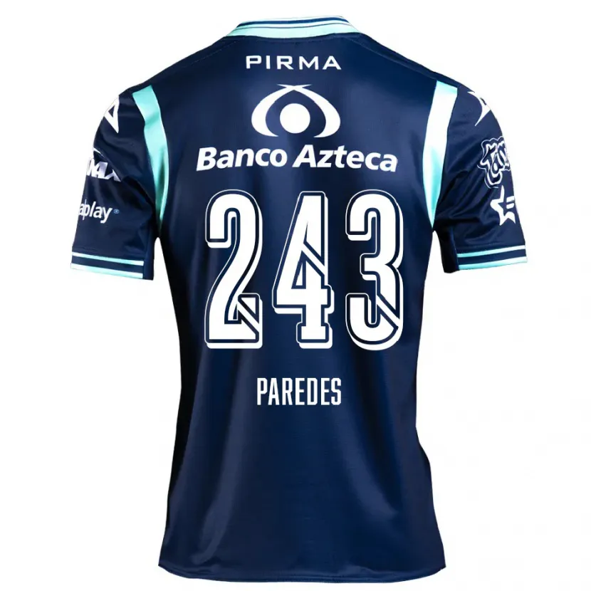 Danxen Mann Iker Paredes #243 Marineblå Bortetrøye Drakt Trøye 2024/25 Skjorter T-Skjorte