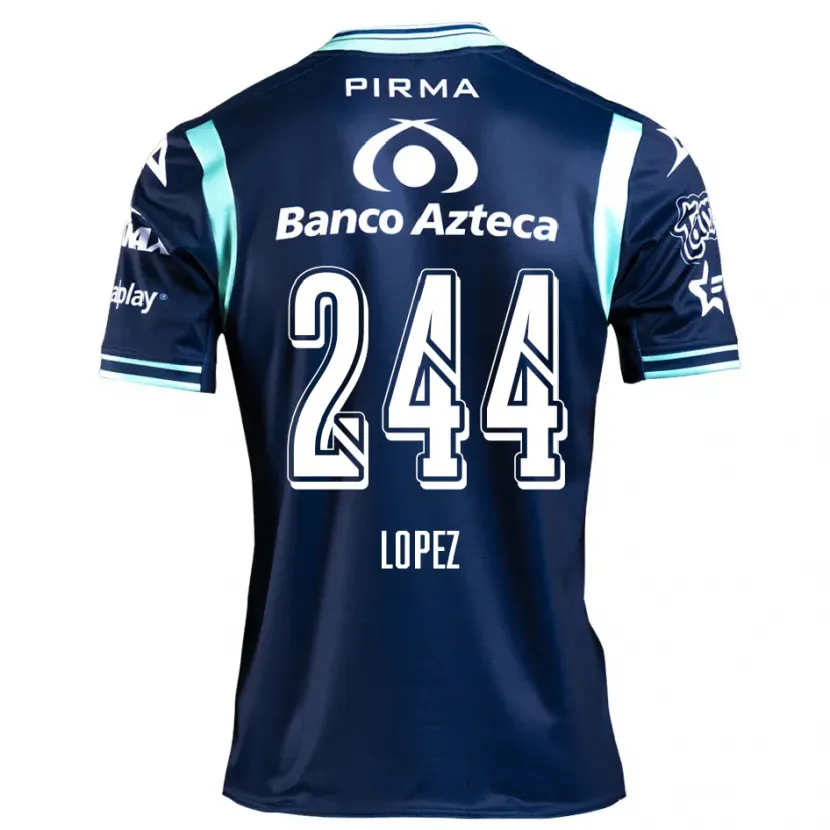 Danxen Mann Daniel López #244 Marineblå Bortetrøye Drakt Trøye 2024/25 Skjorter T-Skjorte