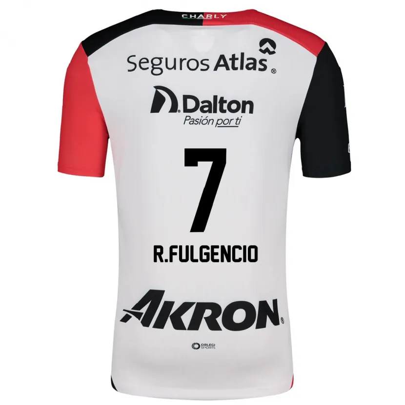 Danxen Mann Raymundo Fulgencio #7 Hvit Rød Svart Bortetrøye Drakt Trøye 2024/25 Skjorter T-Skjorte