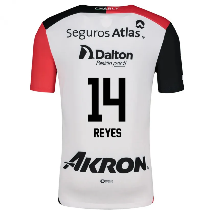 Danxen Mann Luis Reyes #14 Hvit Rød Svart Bortetrøye Drakt Trøye 2024/25 Skjorter T-Skjorte
