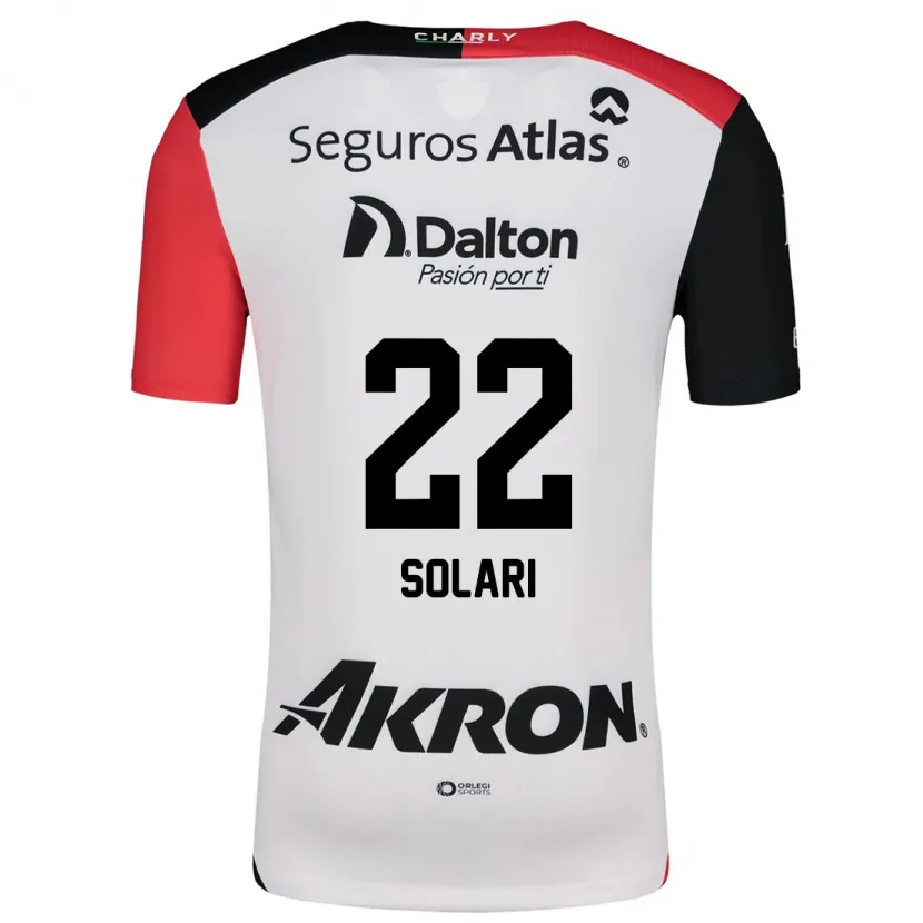 Danxen Mann Augusto Solari #22 Hvit Rød Svart Bortetrøye Drakt Trøye 2024/25 Skjorter T-Skjorte