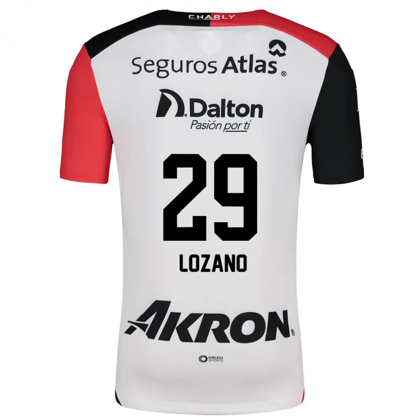 Danxen Mann Brian Lozano #29 Hvit Rød Svart Bortetrøye Drakt Trøye 2024/25 Skjorter T-Skjorte