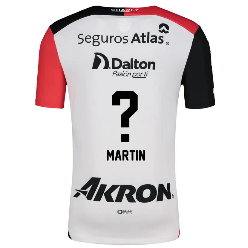 Danxen Mann Juan Martín #0 Hvit Rød Svart Bortetrøye Drakt Trøye 2024/25 Skjorter T-Skjorte