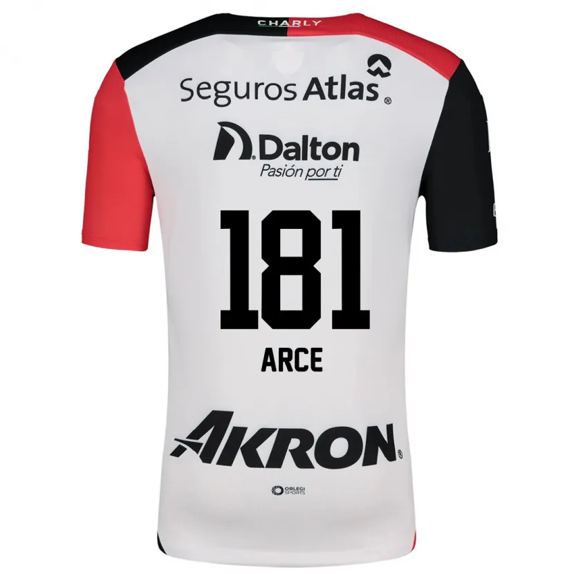 Danxen Mann Edson Arce #181 Hvit Rød Svart Bortetrøye Drakt Trøye 2024/25 Skjorter T-Skjorte