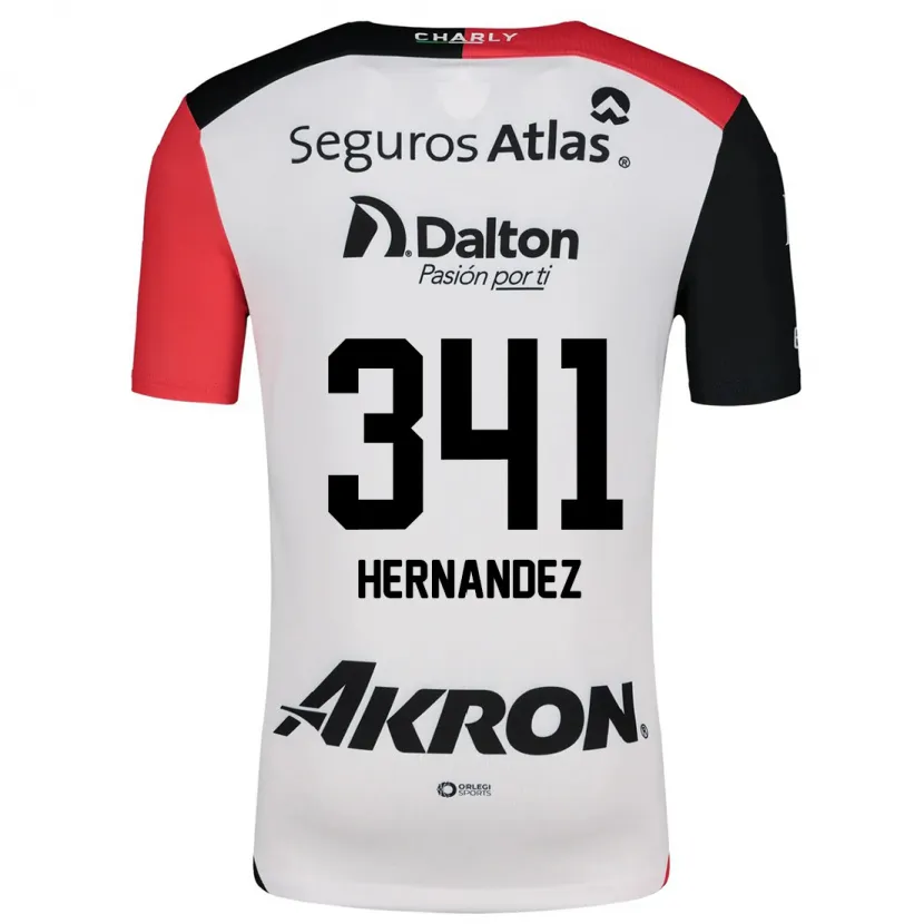 Danxen Mann Leonardo Hernández #341 Hvit Rød Svart Bortetrøye Drakt Trøye 2024/25 Skjorter T-Skjorte