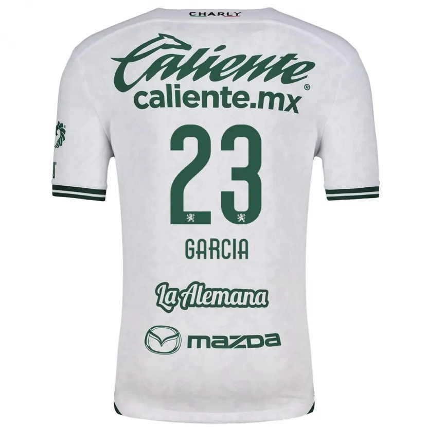 Danxen Mann Óscar García #23 Hvit Grønn Bortetrøye Drakt Trøye 2024/25 Skjorter T-Skjorte