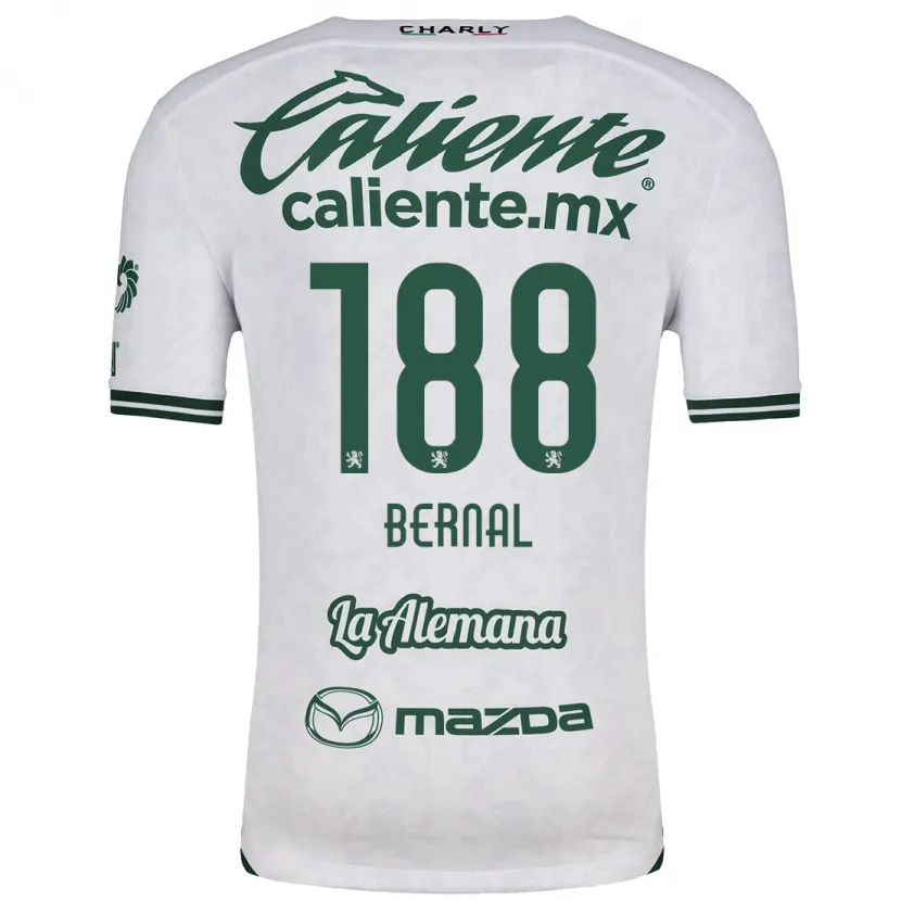 Danxen Mann Juan Bernal #188 Hvit Grønn Bortetrøye Drakt Trøye 2024/25 Skjorter T-Skjorte