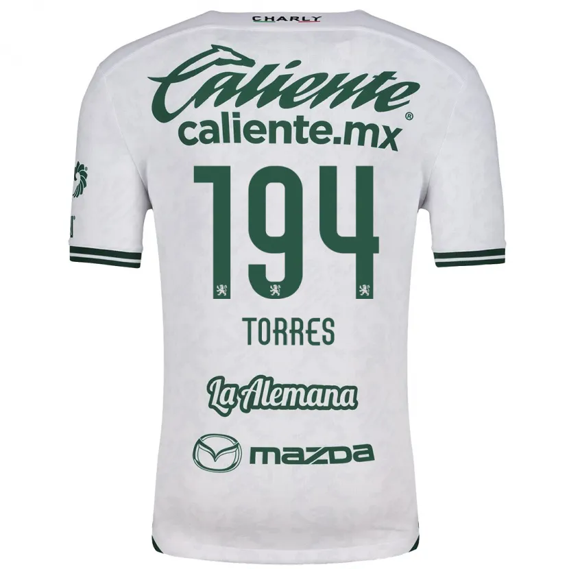 Danxen Mann Erick Torres #194 Hvit Grønn Bortetrøye Drakt Trøye 2024/25 Skjorter T-Skjorte