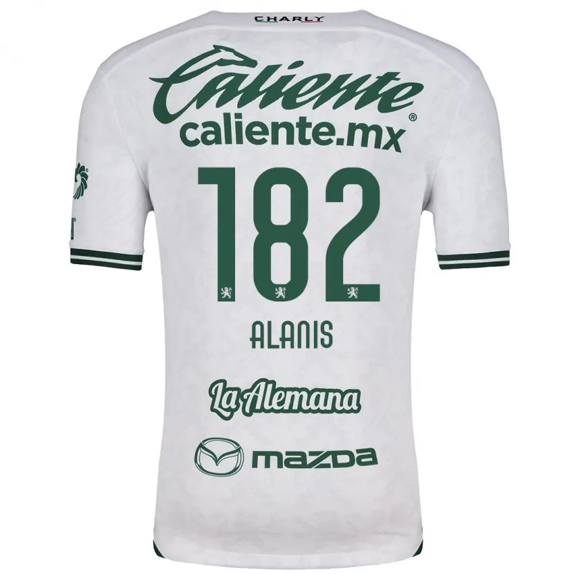 Danxen Mann Alejandro Alanís #182 Hvit Grønn Bortetrøye Drakt Trøye 2024/25 Skjorter T-Skjorte