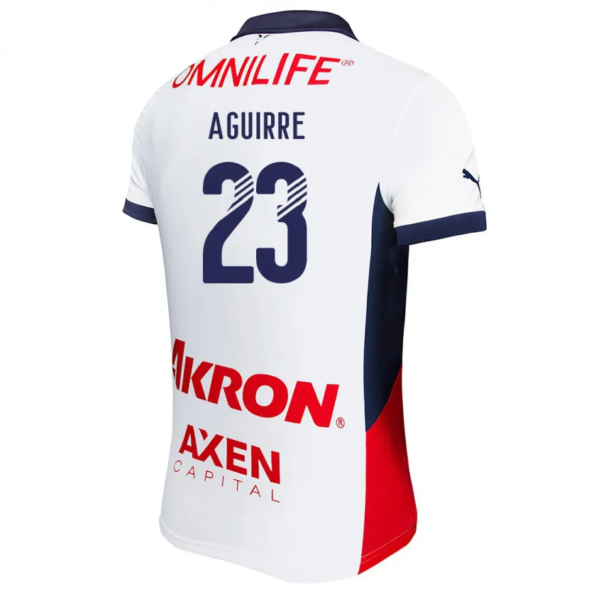 Danxen Mann Daniel Aguirre #23 Hvit Rød Blå Bortetrøye Drakt Trøye 2024/25 Skjorter T-Skjorte