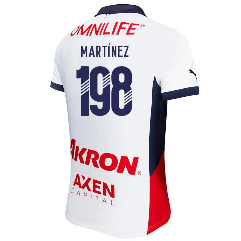 Danxen Mann Andrew Martínez #198 Hvit Rød Blå Bortetrøye Drakt Trøye 2024/25 Skjorter T-Skjorte