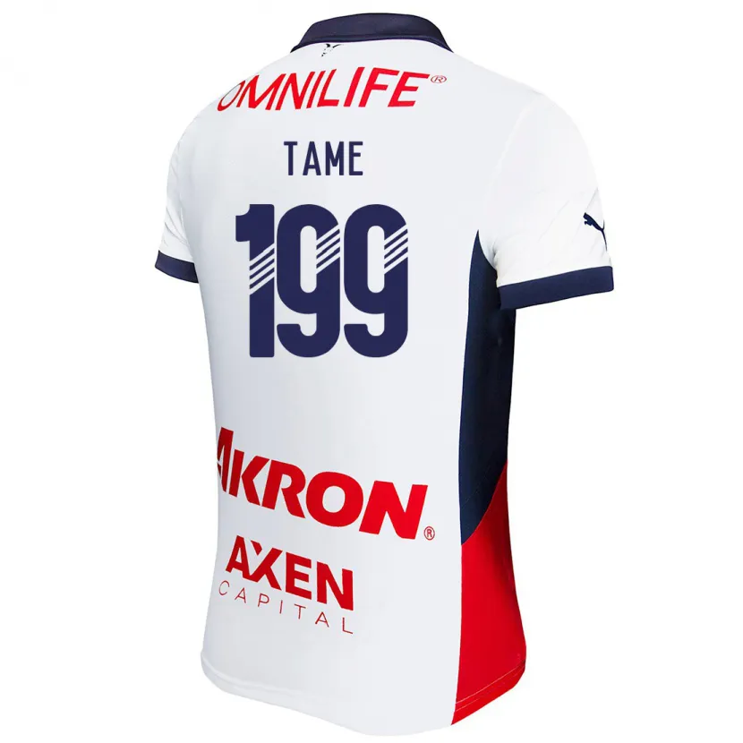 Danxen Mann Emilio Tame #199 Hvit Rød Blå Bortetrøye Drakt Trøye 2024/25 Skjorter T-Skjorte