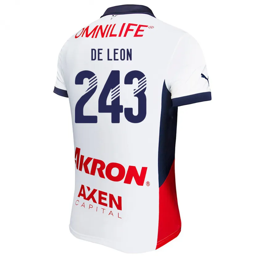 Danxen Mann Jared De León #243 Hvit Rød Blå Bortetrøye Drakt Trøye 2024/25 Skjorter T-Skjorte