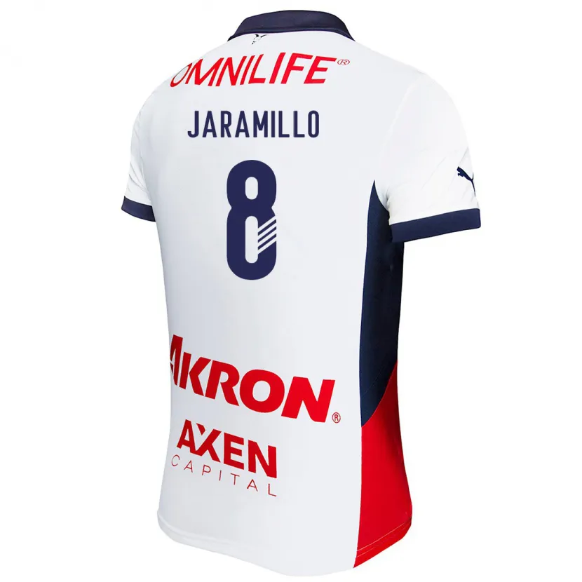 Danxen Mann Carolina Jaramillo #8 Hvit Rød Blå Bortetrøye Drakt Trøye 2024/25 Skjorter T-Skjorte