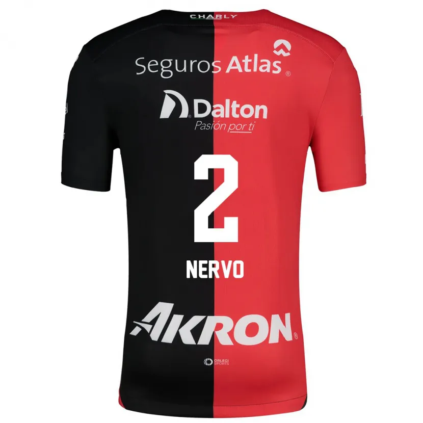 Danxen Dame Hugo Nervo #2 Rød Svart Hjemmetrøye Drakt Trøye 2024/25 Skjorter T-Skjorte
