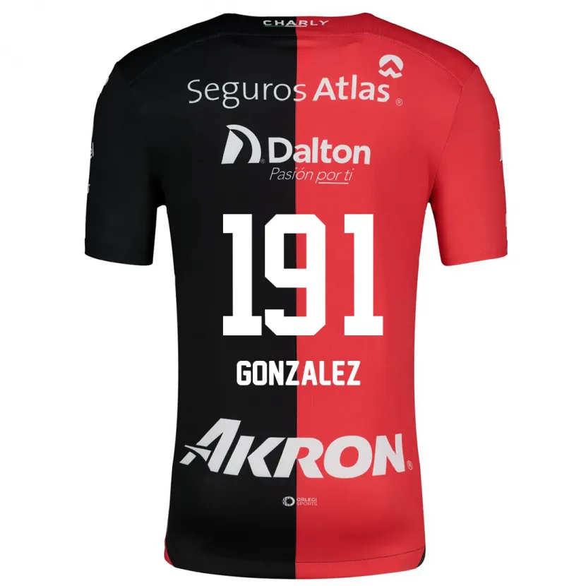 Danxen Dame Juan González #191 Rød Svart Hjemmetrøye Drakt Trøye 2024/25 Skjorter T-Skjorte