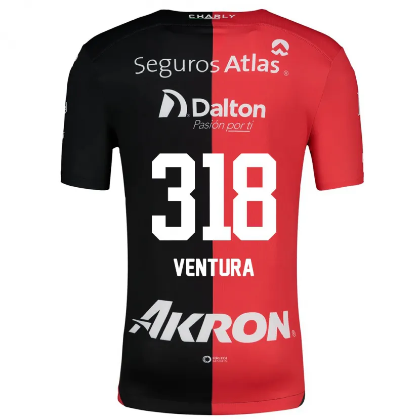 Danxen Dame Lissandro Ventura #318 Rød Svart Hjemmetrøye Drakt Trøye 2024/25 Skjorter T-Skjorte