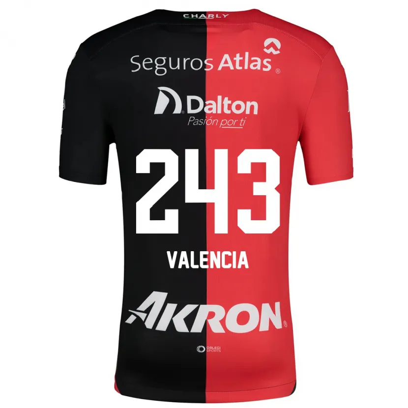 Danxen Dame Luis Valencia #243 Rød Svart Hjemmetrøye Drakt Trøye 2024/25 Skjorter T-Skjorte