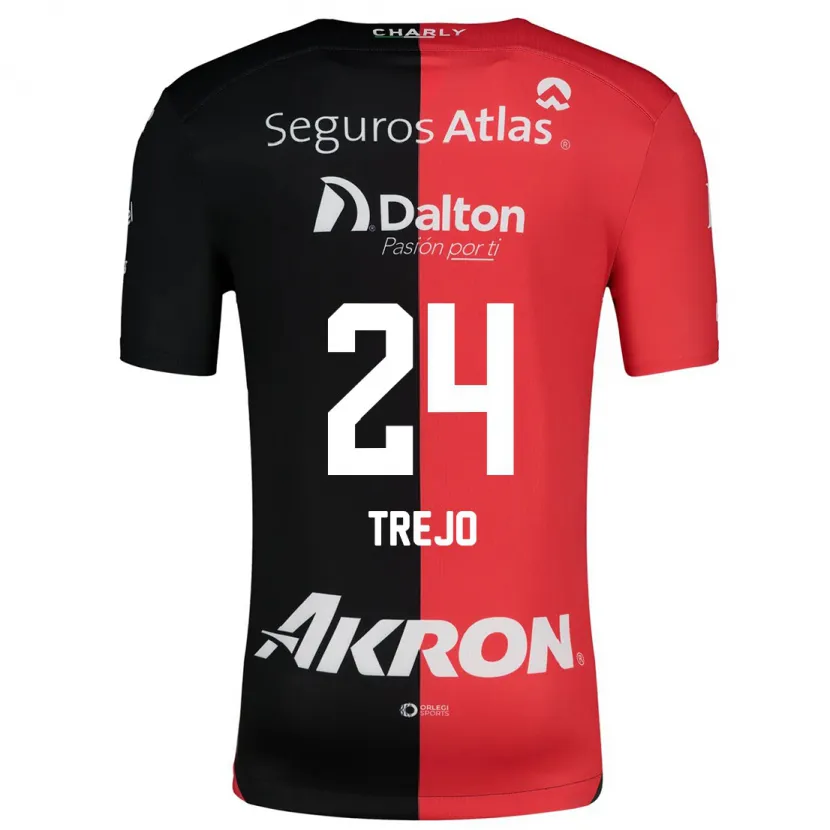 Danxen Dame Christopher Trejo #24 Rød Svart Hjemmetrøye Drakt Trøye 2024/25 Skjorter T-Skjorte