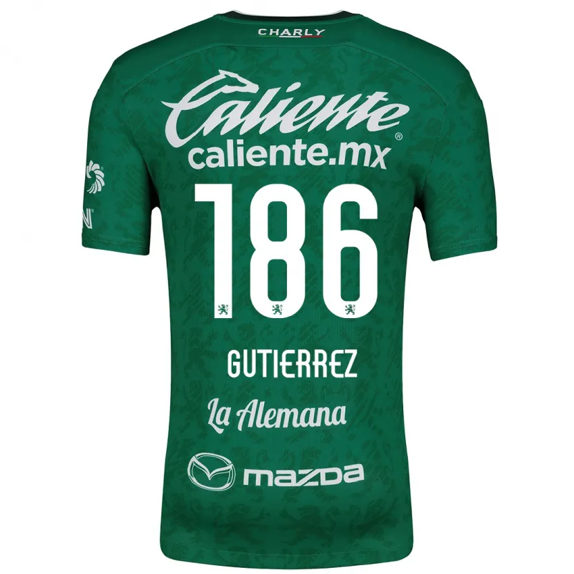 Danxen Dame Alan Gutiérrez #186 Grønn Hvit Hjemmetrøye Drakt Trøye 2024/25 Skjorter T-Skjorte