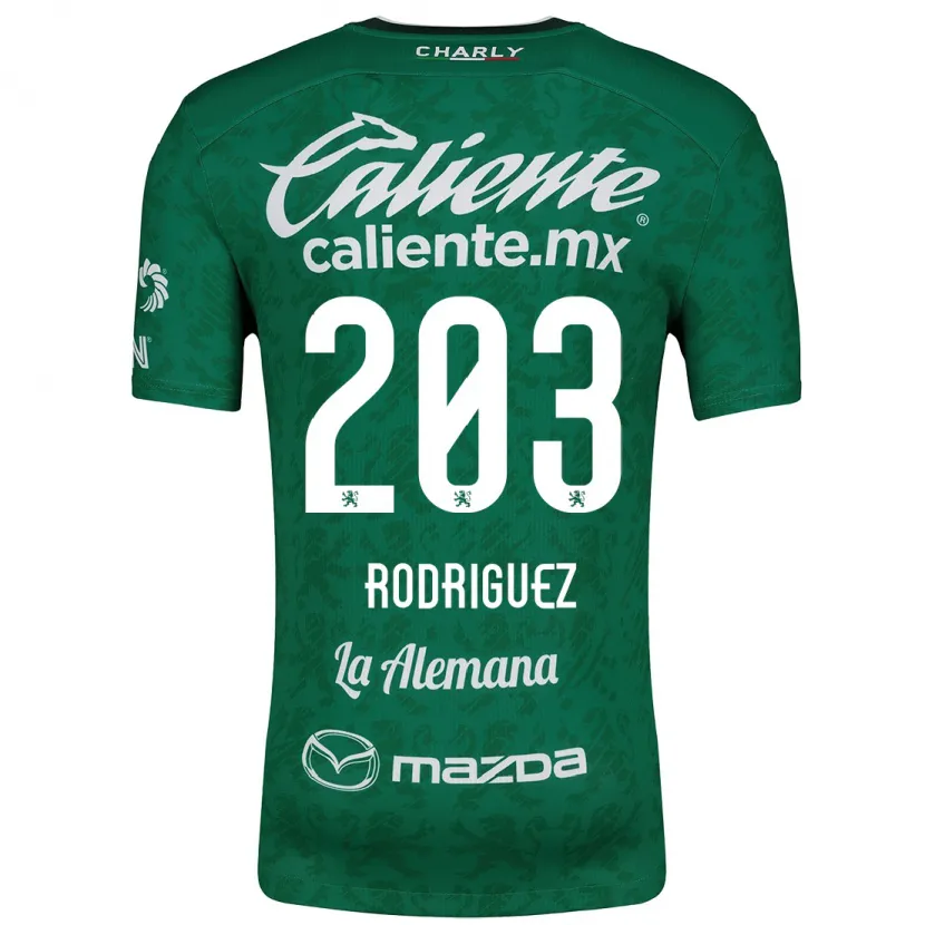 Danxen Dame César Rodríguez #203 Grønn Hvit Hjemmetrøye Drakt Trøye 2024/25 Skjorter T-Skjorte