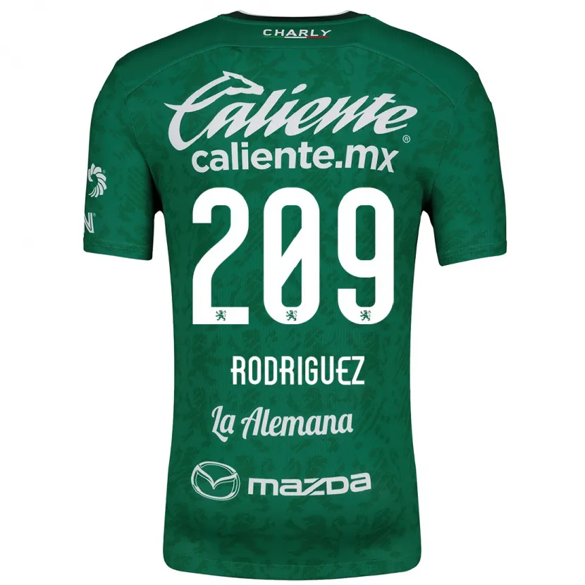 Danxen Dame Víctor Rodríguez #209 Grønn Hvit Hjemmetrøye Drakt Trøye 2024/25 Skjorter T-Skjorte