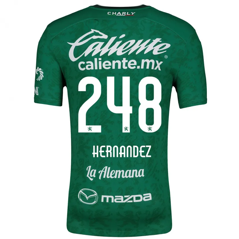 Danxen Dame Fernando Hernández #248 Grønn Hvit Hjemmetrøye Drakt Trøye 2024/25 Skjorter T-Skjorte