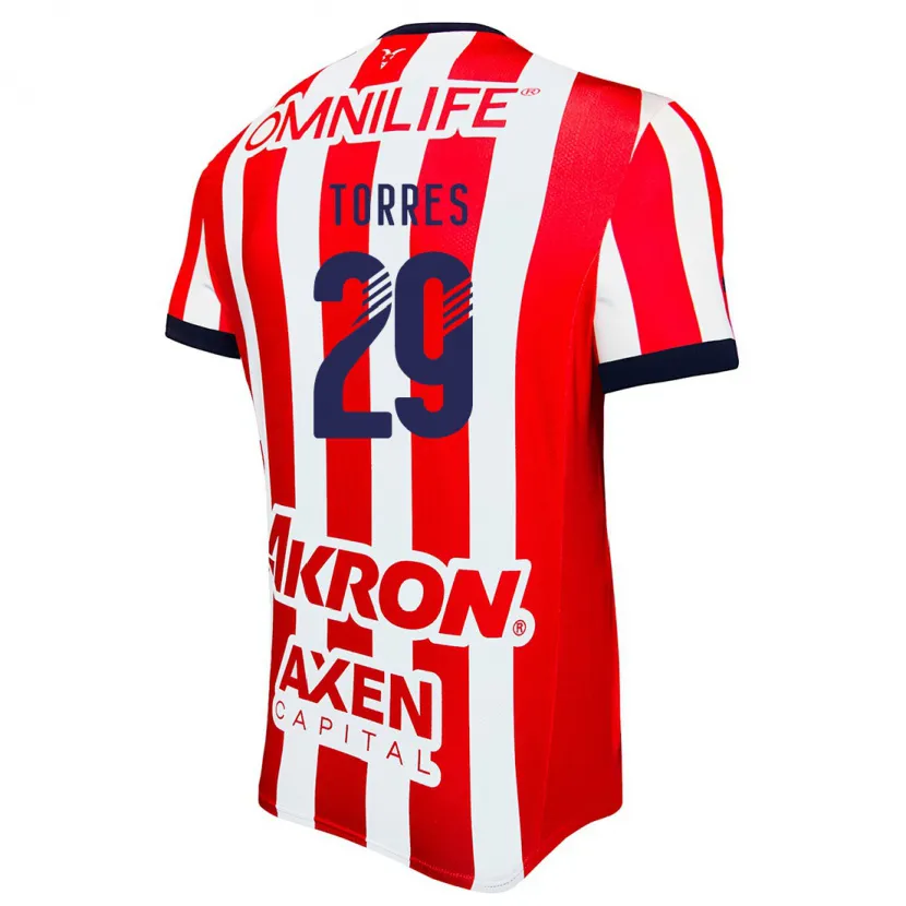 Danxen Dame Alan Torres #29 Rød Hvit Blå Hjemmetrøye Drakt Trøye 2024/25 Skjorter T-Skjorte