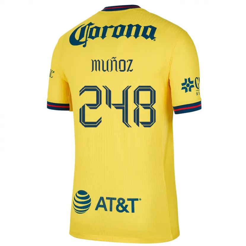 Danxen Dame Diego Muñoz #248 Gul Blå Hjemmetrøye Drakt Trøye 2024/25 Skjorter T-Skjorte