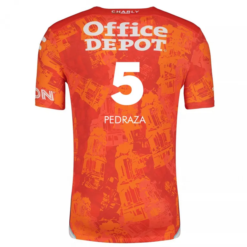Danxen Dame Pedro Pedraza #5 Oransje Hvit Bortetrøye Drakt Trøye 2024/25 Skjorter T-Skjorte