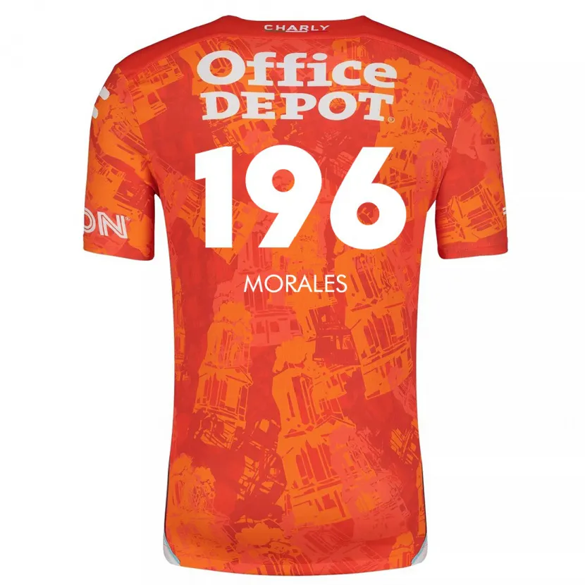 Danxen Dame Erik Morales #196 Oransje Hvit Bortetrøye Drakt Trøye 2024/25 Skjorter T-Skjorte