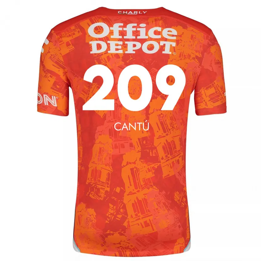 Danxen Dame Juan Cantú #209 Oransje Hvit Bortetrøye Drakt Trøye 2024/25 Skjorter T-Skjorte