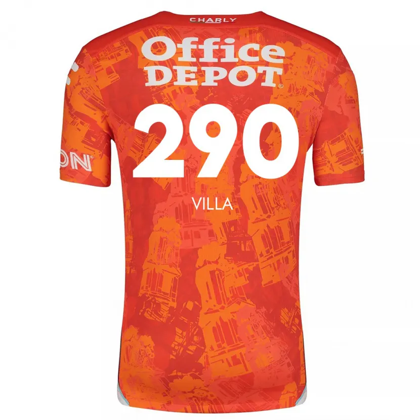 Danxen Dame Adrián Villa #290 Oransje Hvit Bortetrøye Drakt Trøye 2024/25 Skjorter T-Skjorte