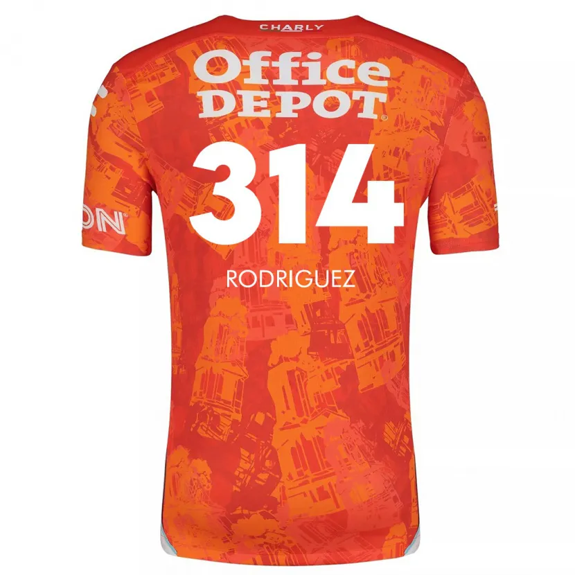 Danxen Dame Alan Rodríguez #314 Oransje Hvit Bortetrøye Drakt Trøye 2024/25 Skjorter T-Skjorte