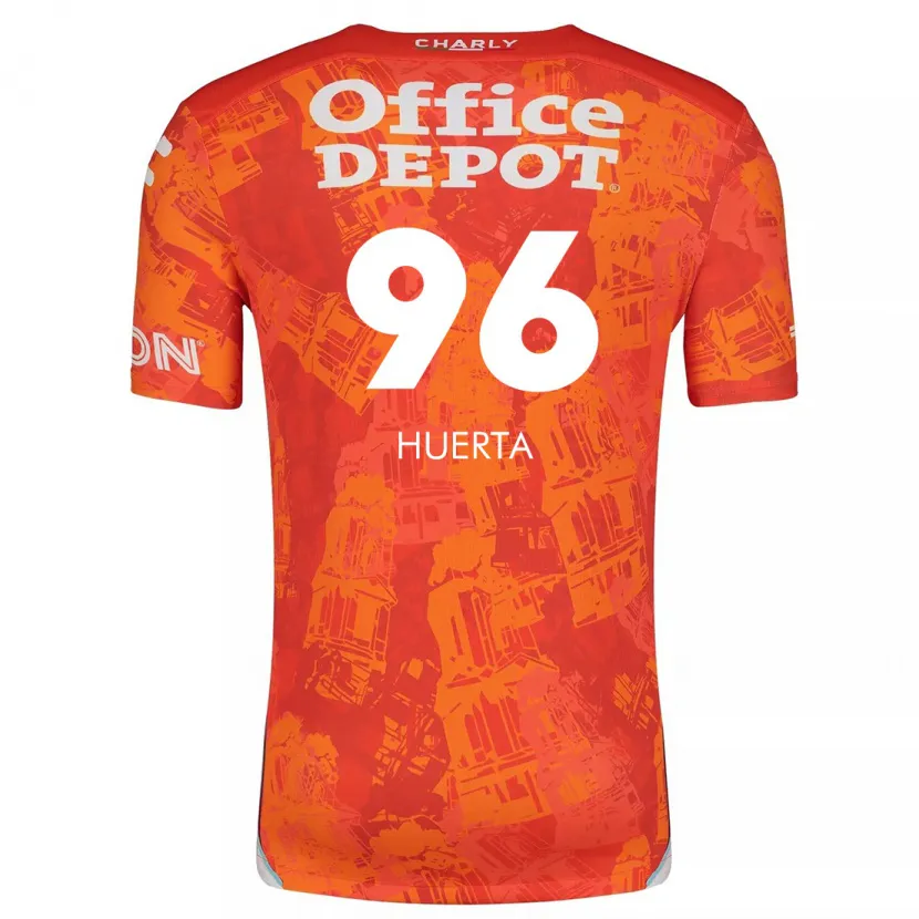 Danxen Dame Edwin Huerta #96 Oransje Hvit Bortetrøye Drakt Trøye 2024/25 Skjorter T-Skjorte