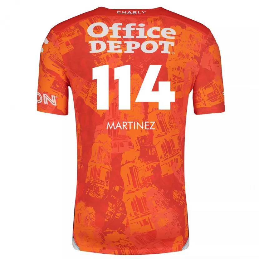 Danxen Dame Jesús Martínez #114 Oransje Hvit Bortetrøye Drakt Trøye 2024/25 Skjorter T-Skjorte