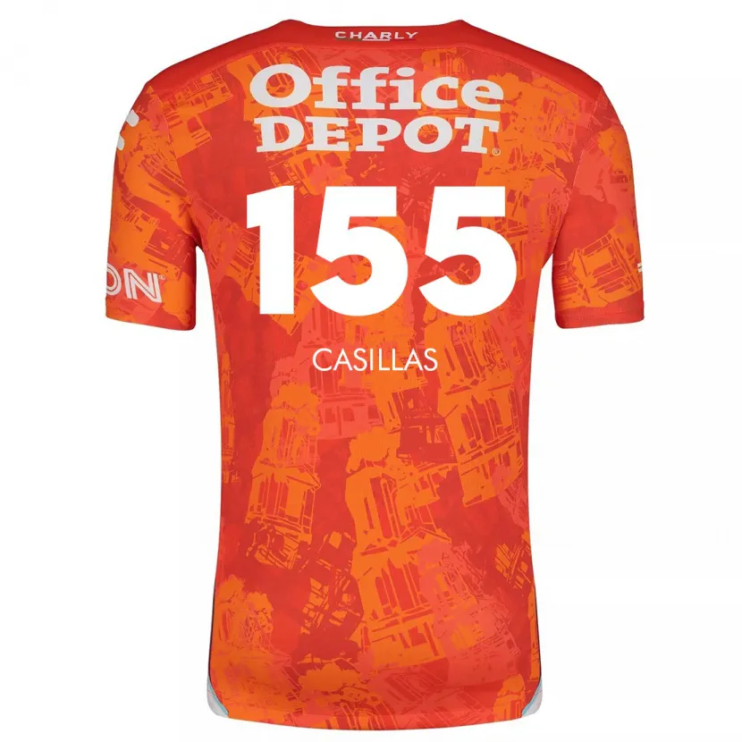 Danxen Dame Johan Casillas #155 Oransje Hvit Bortetrøye Drakt Trøye 2024/25 Skjorter T-Skjorte