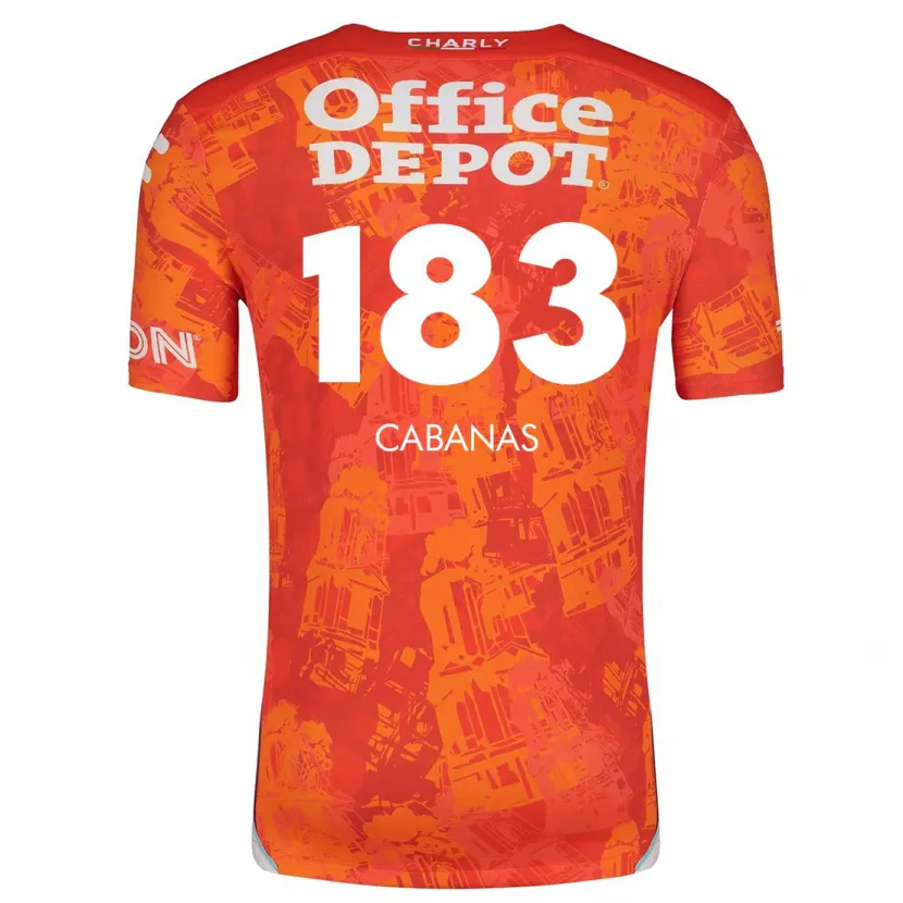 Danxen Dame Mauricio Cabañas #183 Oransje Hvit Bortetrøye Drakt Trøye 2024/25 Skjorter T-Skjorte