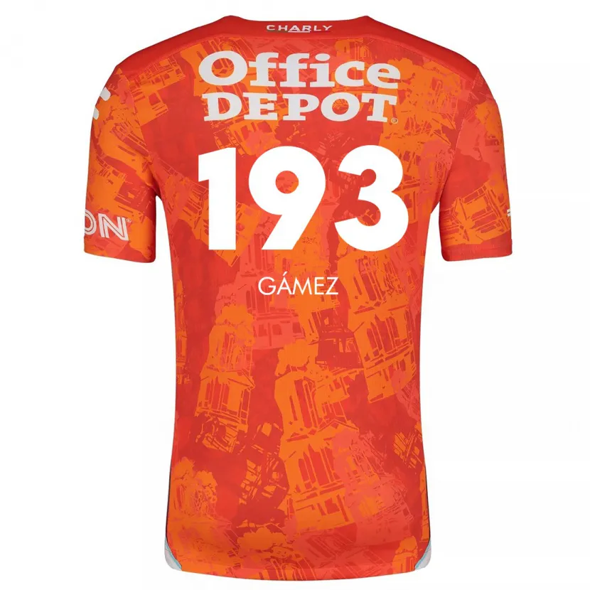 Danxen Dame Juan Gámez #193 Oransje Hvit Bortetrøye Drakt Trøye 2024/25 Skjorter T-Skjorte