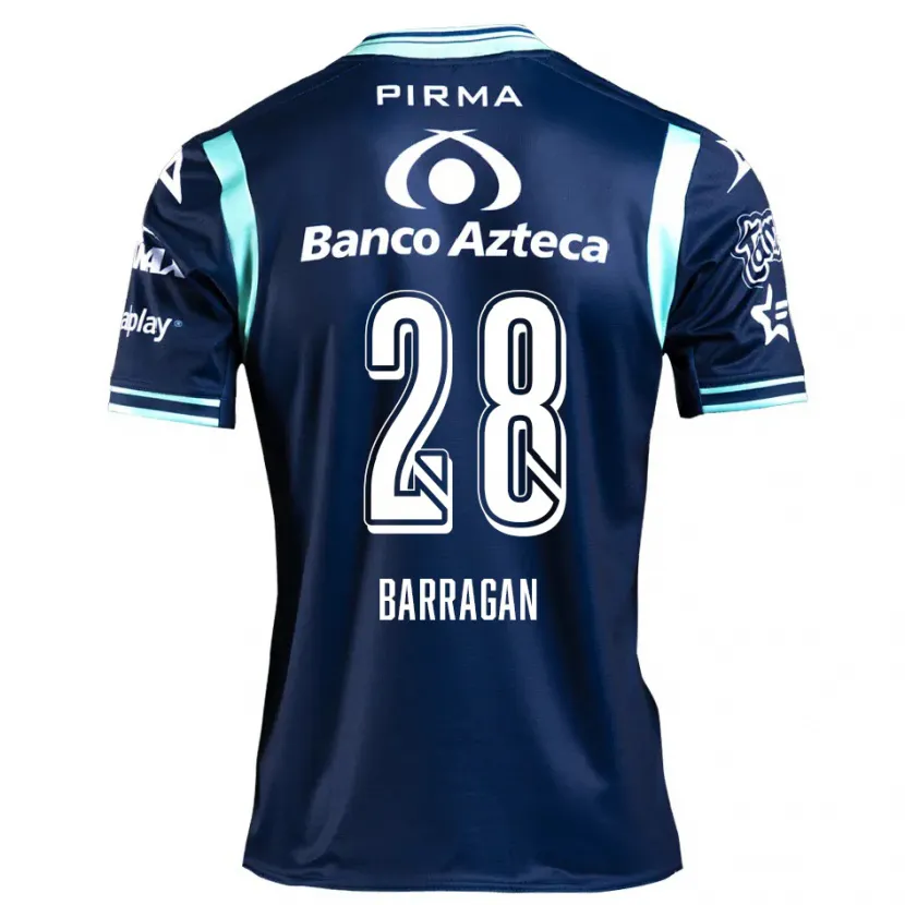 Danxen Dame Martín Barragán #28 Marineblå Bortetrøye Drakt Trøye 2024/25 Skjorter T-Skjorte