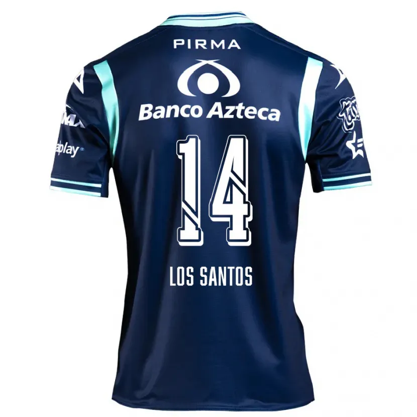 Danxen Dame Lucas De Los Santos #14 Marineblå Bortetrøye Drakt Trøye 2024/25 Skjorter T-Skjorte