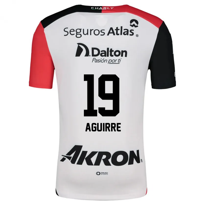 Danxen Dame Eduardo Aguirre #19 Hvit Rød Svart Bortetrøye Drakt Trøye 2024/25 Skjorter T-Skjorte