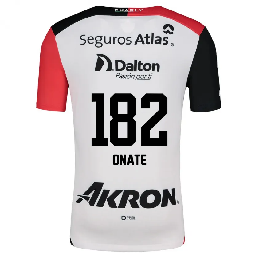 Danxen Dame Axel Oñate #182 Hvit Rød Svart Bortetrøye Drakt Trøye 2024/25 Skjorter T-Skjorte