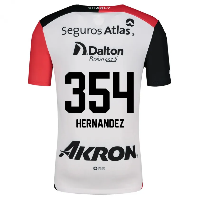 Danxen Dame Daniel Hernández #354 Hvit Rød Svart Bortetrøye Drakt Trøye 2024/25 Skjorter T-Skjorte